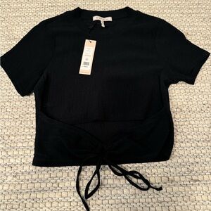 BCBGeneration Crop Top Black Size S NWT